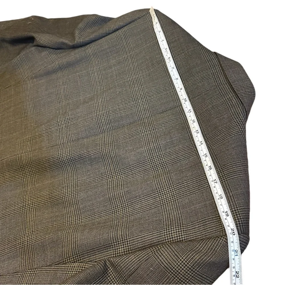 LRL Ralph Lauren 100% Wool Heritage Houndstooth Blazer Jacket Sport Coat 46 Long